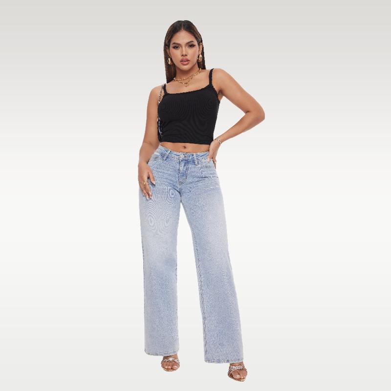 SINTIVO™ Rekbare Taille Denim Broek