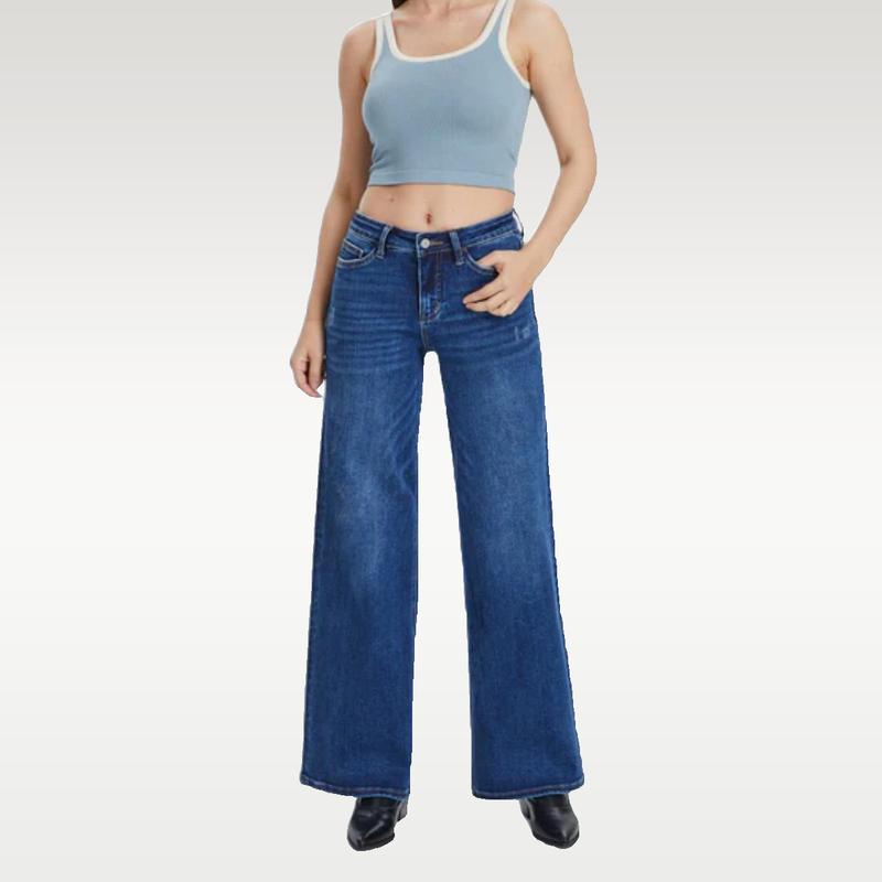 SINTIVO™ Rekbare Taille Denim Broek