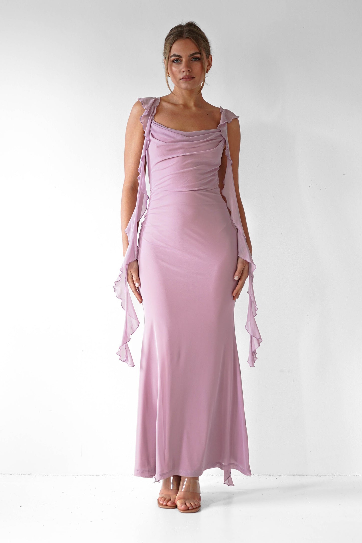 SINTIVO™ Lavendel Elegantie Maxi-jurk