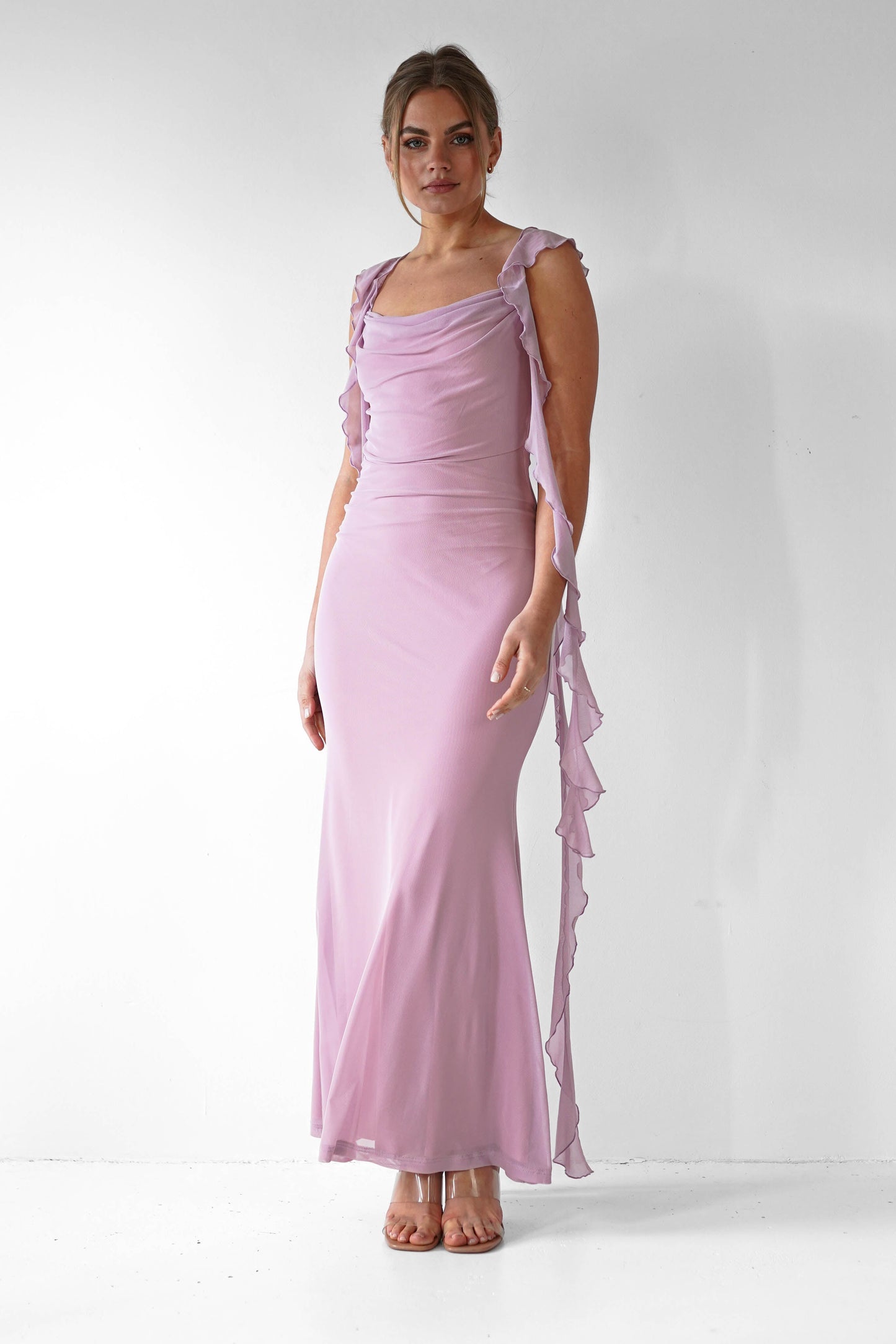 SINTIVO™ Lavendel Elegantie Maxi-jurk