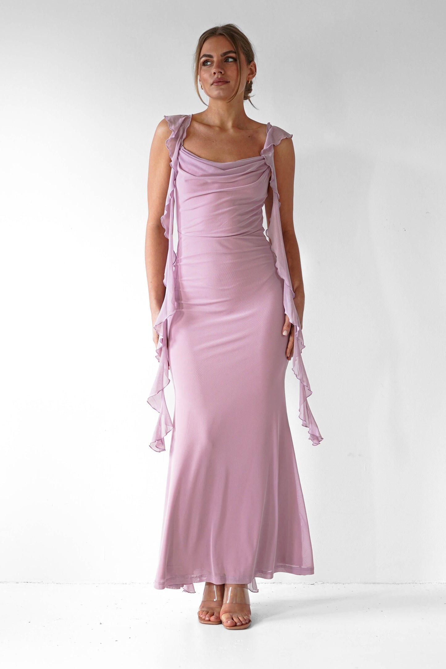 SINTIVO™ Lavendel Elegantie Maxi-jurk