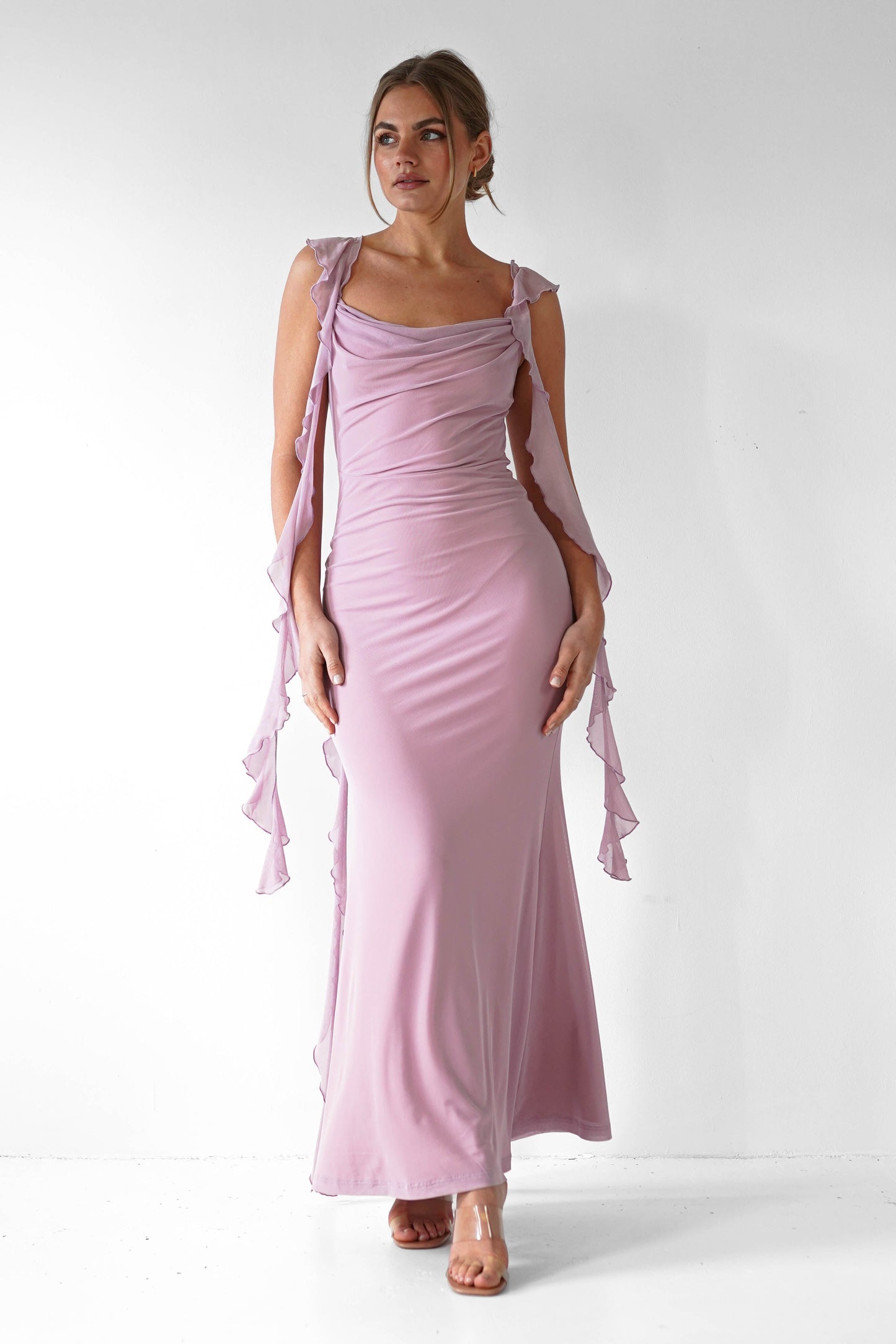 SINTIVO™ Lavendel Elegantie Maxi-jurk