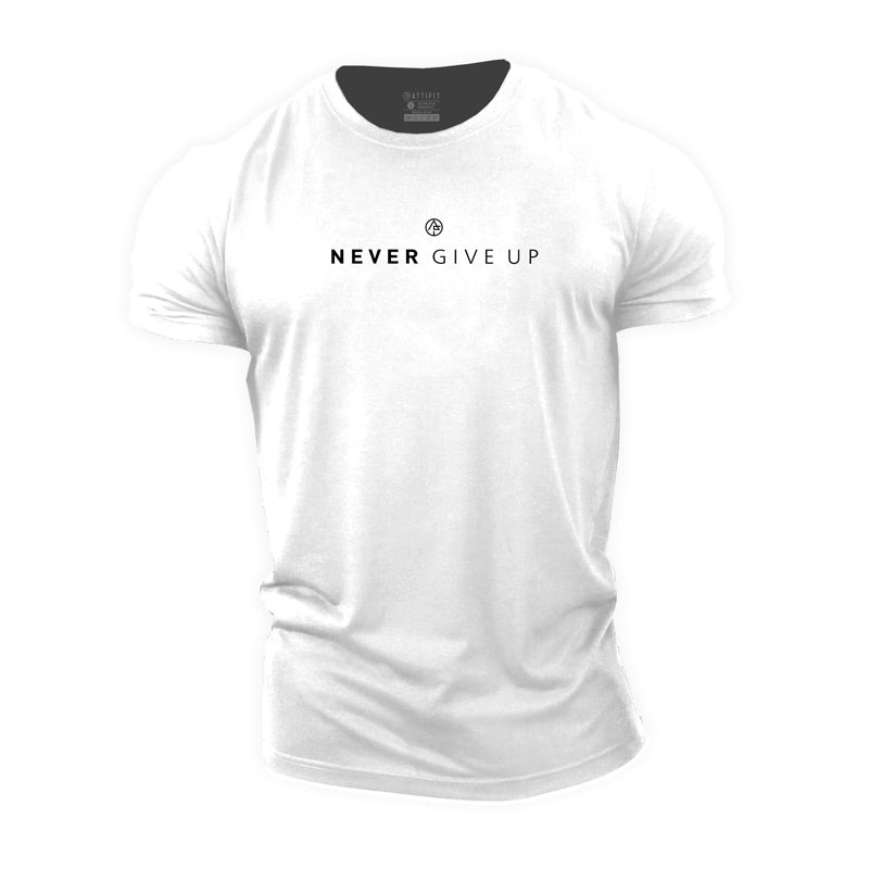 SINTIVO™ Never Give Up" Motivatie T-Shirt – Comfort & Stijl