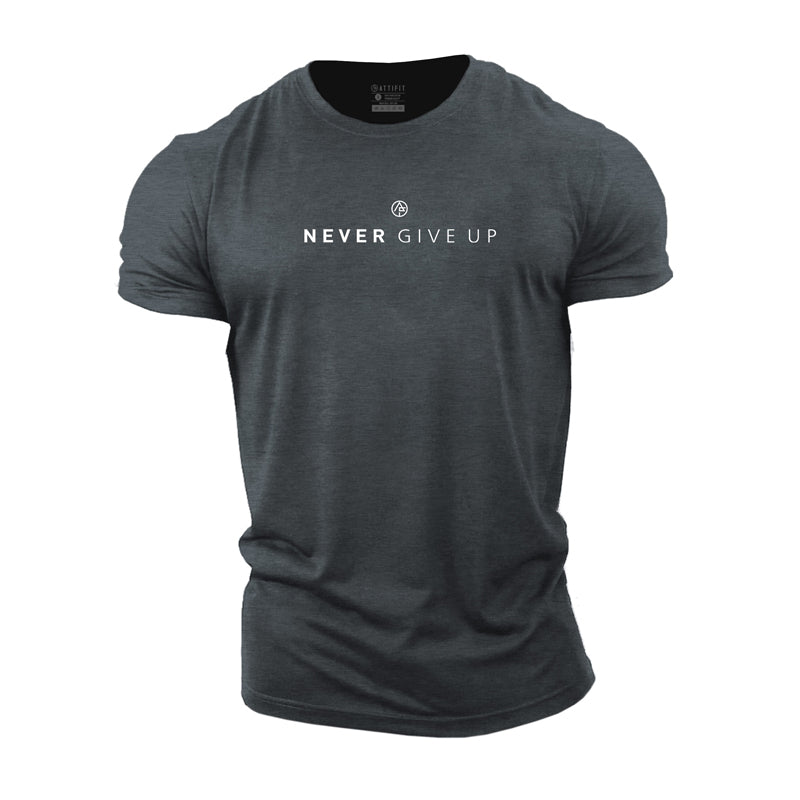 SINTIVO™ Never Give Up" Motivatie T-Shirt – Comfort & Stijl