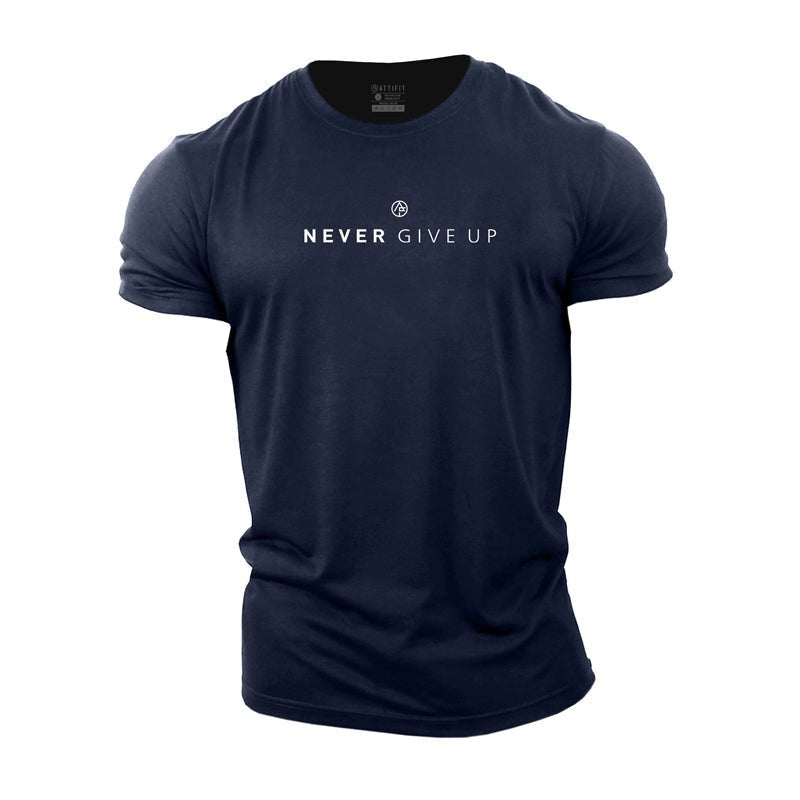 SINTIVO™ Never Give Up" Motivatie T-Shirt – Comfort & Stijl