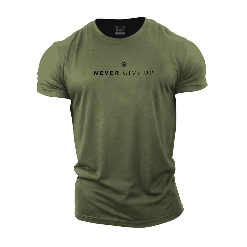 SINTIVO™ Never Give Up" Motivatie T-Shirt – Comfort & Stijl