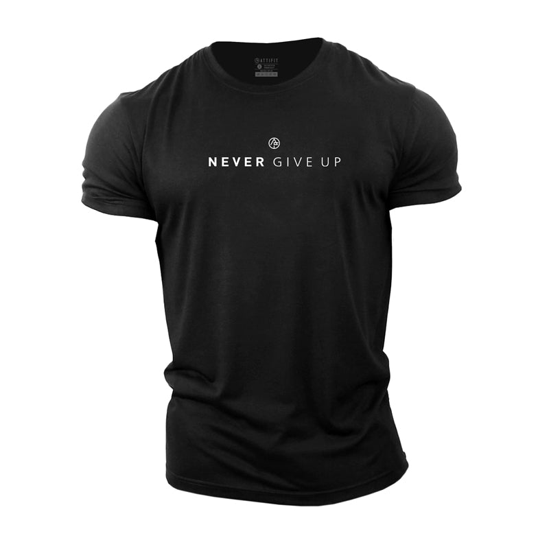 SINTIVO™ Never Give Up" Motivatie T-Shirt – Comfort & Stijl
