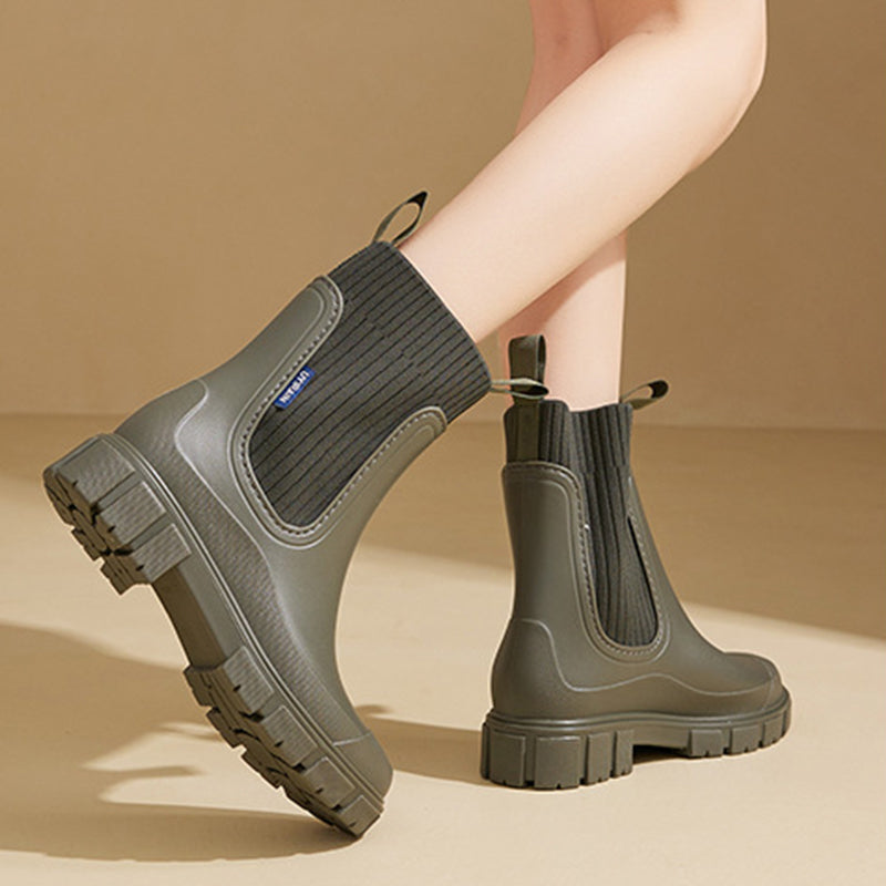 SINTIVO™ Trendy Regenlaarzen met Chunky Zool