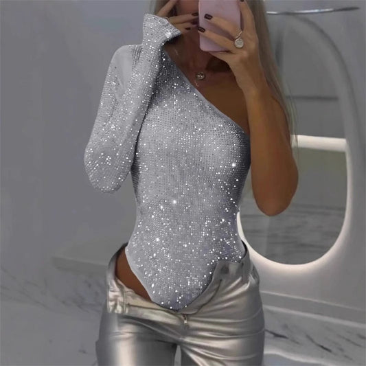 SINTIVO™ One-Shoulder Pailletten Body