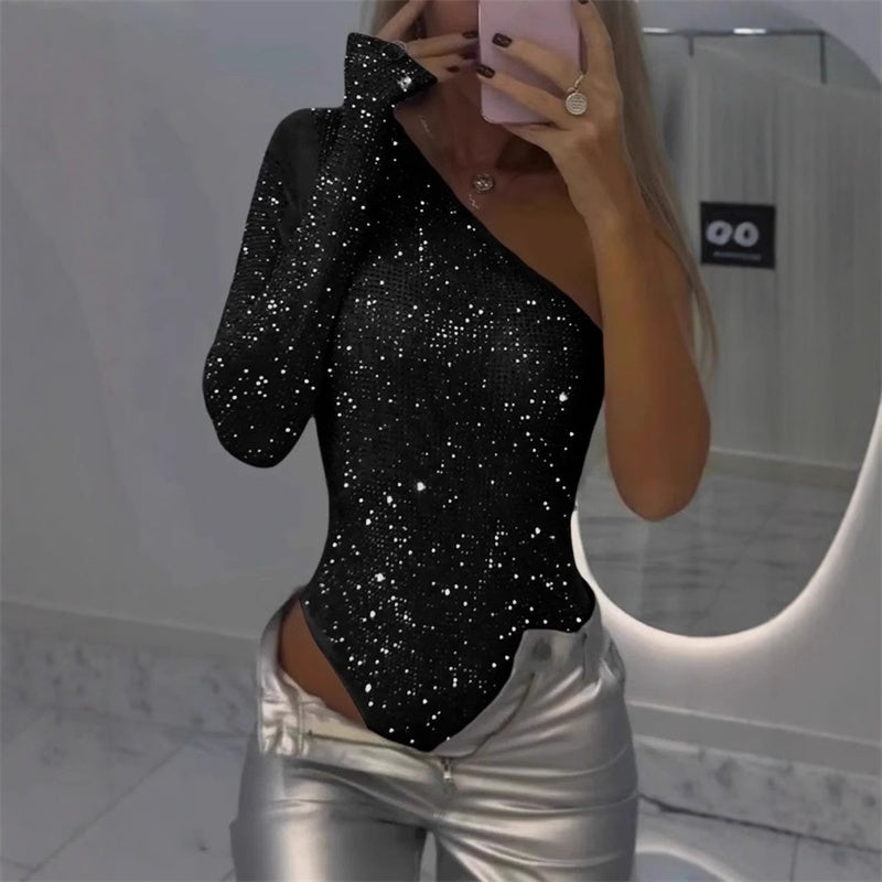 SINTIVO™ One-Shoulder Pailletten Body
