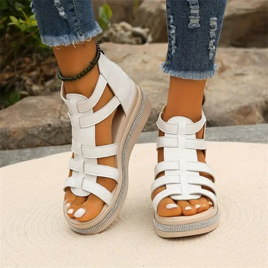SINTIVO™ Luxe Strass Wedge Sandalen