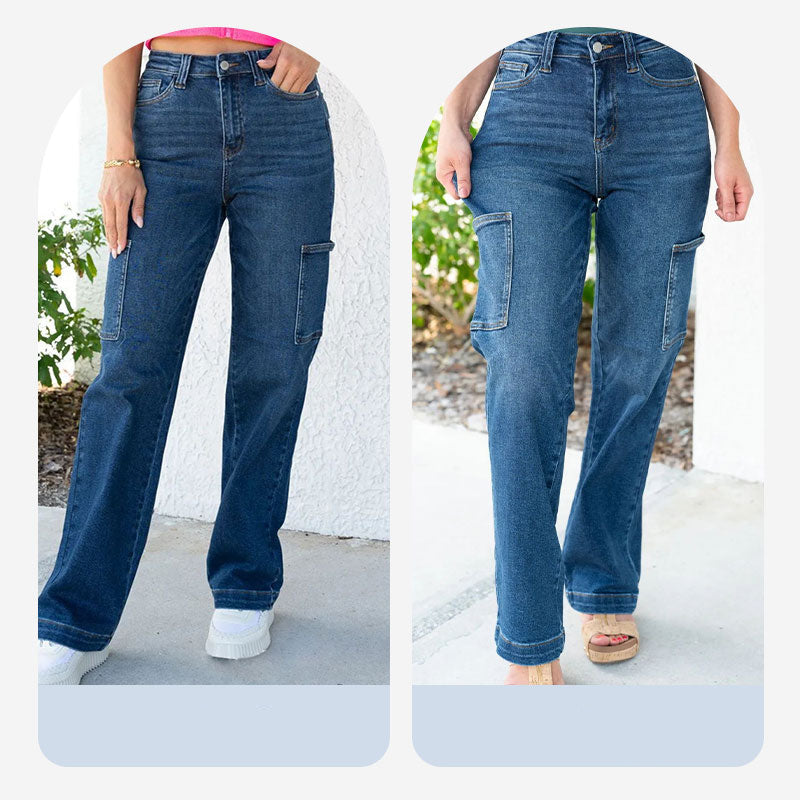 SINTIVO™ Hoge Taille Wijde Jeans